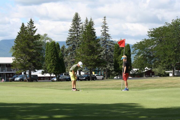 First Green - Picture perfect putt on the 1st green